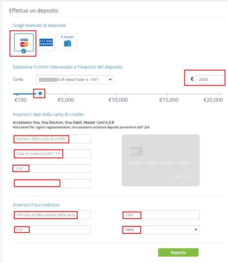 avatrade deposito minimo