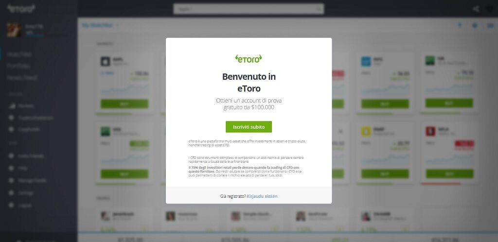 trading online demo etoro