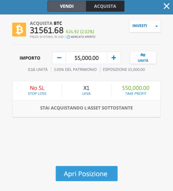 etoro acquisto btc