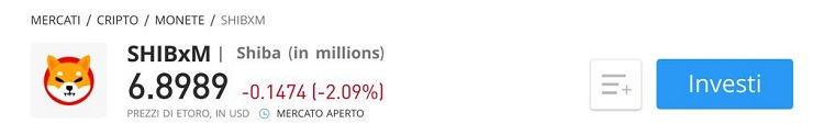 etoro come comprare Shiba Inu