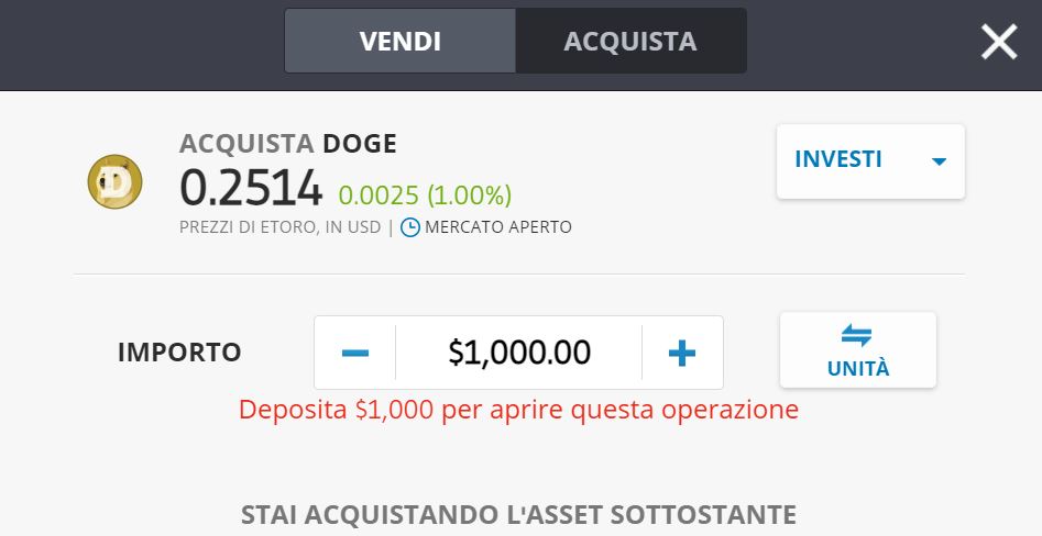 eToro Dogecoin